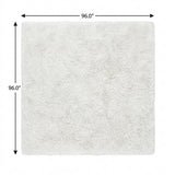 8' Beige And Ivory Abstract Shag Washable Round Rug With UV Protection - HomeRoots - Flyclothing LLC