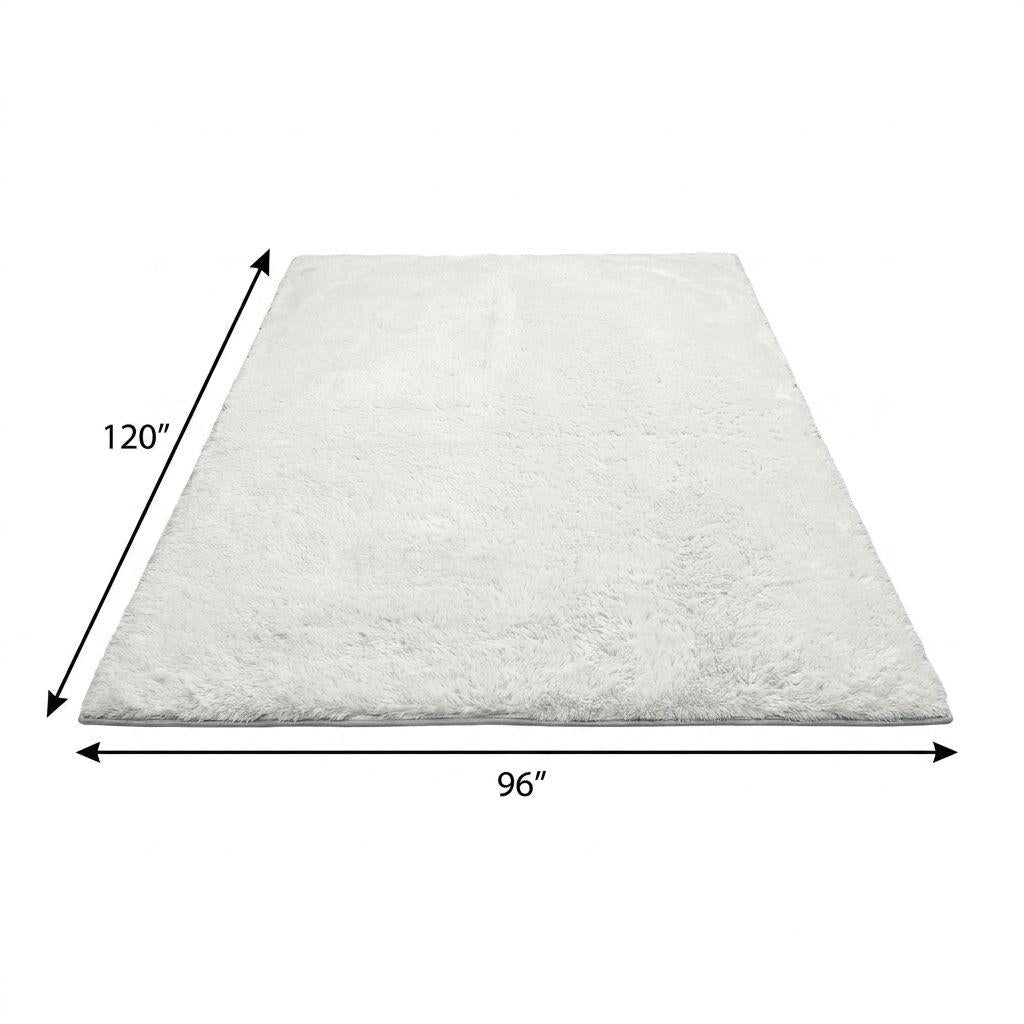 8' X 10' Beige And Ivory Abstract Shag Washable Area Rug With UV Protection - HomeRoots - Flyclothing LLC