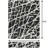 8' X 10' Black And Ivory Geometric Shag Washable Area Rug With UV Protection - HomeRoots - Flyclothing LLC
