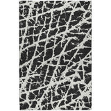 9' X 12' Black And Ivory Geometric Shag Washable Area Rug With UV Protection - HomeRoots - Flyclothing LLC