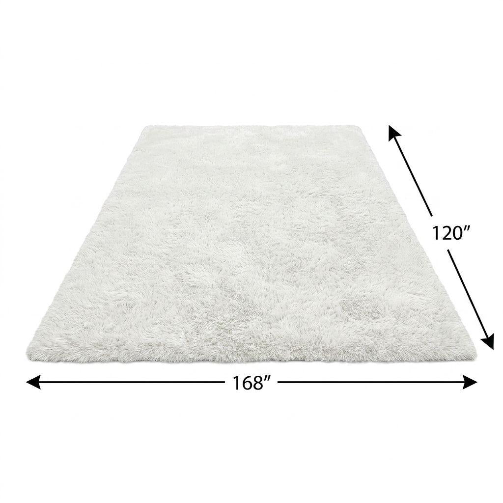 10' X 14' Beige And Ivory Abstract Shag Washable Area Rug With UV Protection - HomeRoots - Flyclothing LLC