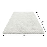 10' X 14' Beige And Ivory Abstract Shag Washable Area Rug With UV Protection - HomeRoots - Flyclothing LLC