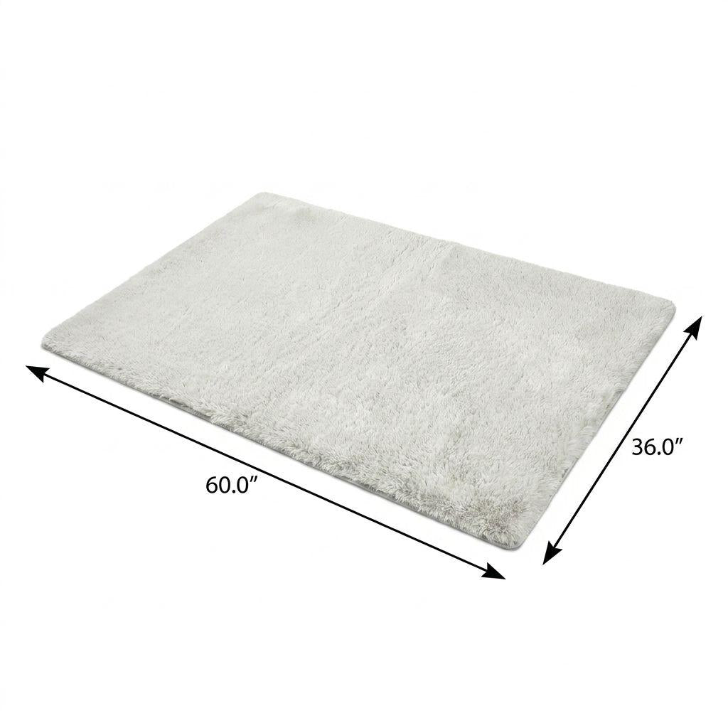 3' X 5' Blue And Teal Abstract Shag Washable Area Rug With UV Protection - HomeRoots - Flyclothing LLC