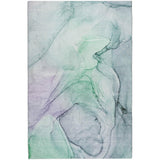 3' X 5' Blue And Teal Abstract Shag Washable Area Rug With UV Protection - HomeRoots - Flyclothing LLC
