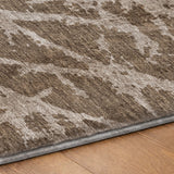 5' X 8' Brown And Taupe Geometric Shag Washable Area Rug With UV Protection - HomeRoots - Flyclothing LLC