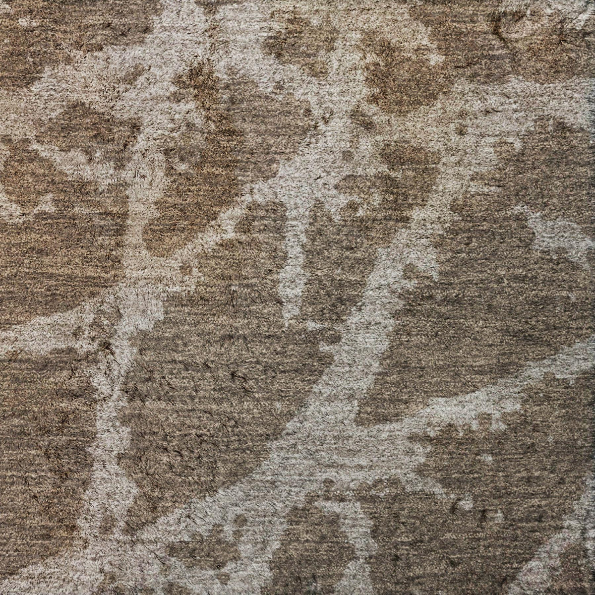 5' X 8' Brown And Taupe Geometric Shag Washable Area Rug With UV Protection - HomeRoots - Flyclothing LLC