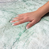 8' Blue And Teal Abstract Shag Washable Round Rug With UV Protection - HomeRoots - Flyclothing LLC