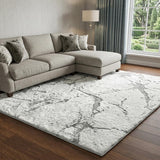 8' X 10' Blue And Teal Abstract Shag Washable Area Rug With UV Protection - HomeRoots - Flyclothing LLC