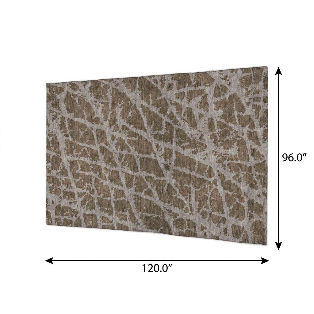 8' X 10' Brown And Taupe Geometric Shag Washable Area Rug With UV Protection - HomeRoots - Flyclothing LLC