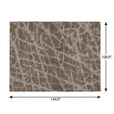 9' X 12' Brown And Taupe Geometric Shag Washable Area Rug With UV Protection - HomeRoots - Flyclothing LLC