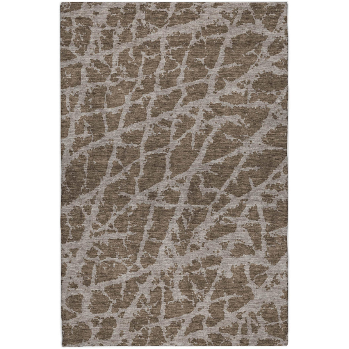 9' X 12' Brown And Taupe Geometric Shag Washable Area Rug With UV Protection - HomeRoots - Flyclothing LLC