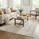 5' X 8' Blush And Taupe Abstract Shag Washable Area Rug With UV Protection - HomeRoots - Flyclothing LLC