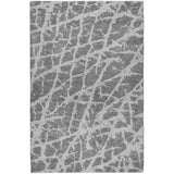 5' X 8' Charcoal And Gray Geometric Shag Washable Area Rug With UV Protection - HomeRoots - Flyclothing LLC
