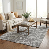 5' X 8' Charcoal And Gray Geometric Shag Washable Area Rug With UV Protection - HomeRoots - Flyclothing LLC