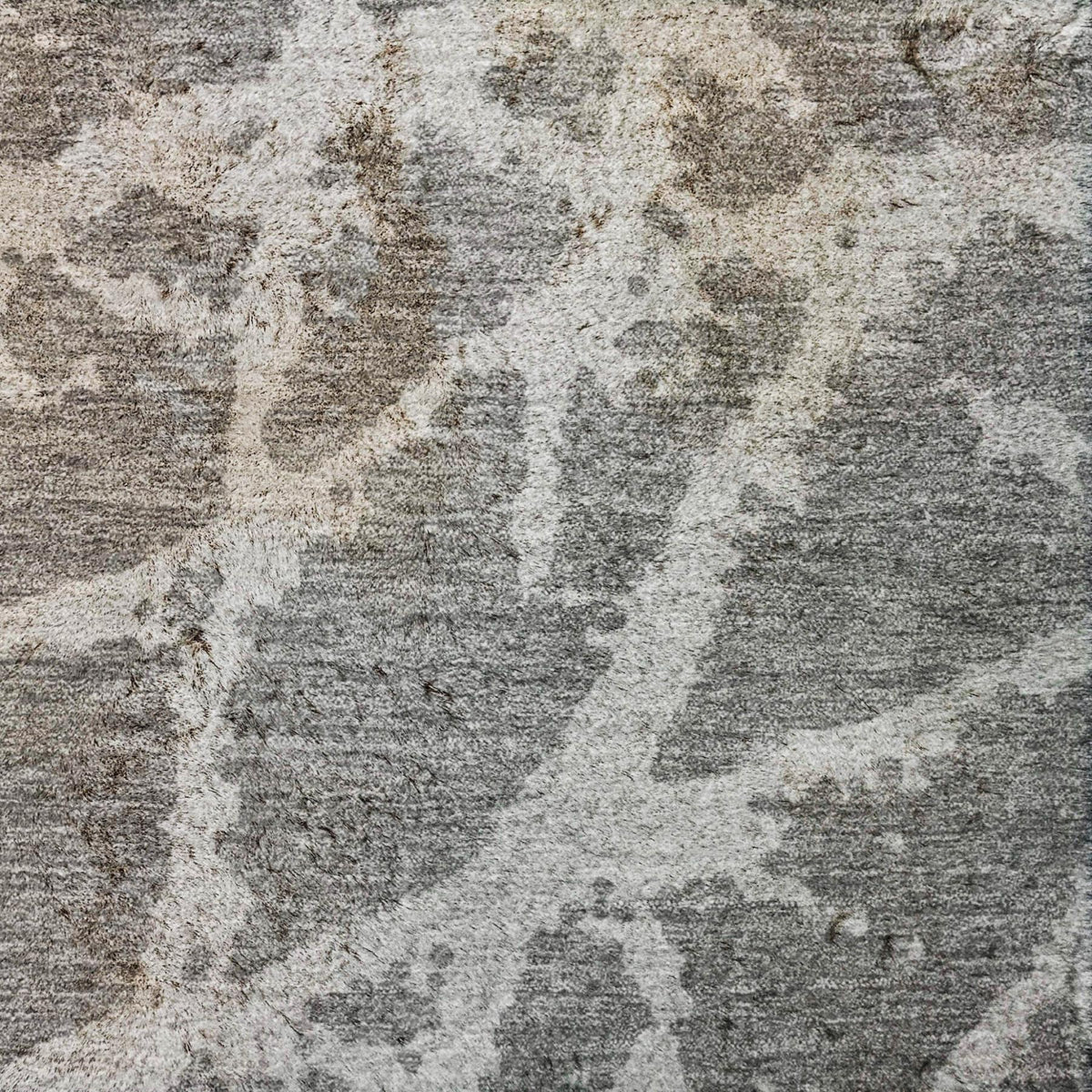 8' X 10' Charcoal And Gray Geometric Shag Washable Area Rug With UV Protection - HomeRoots - Flyclothing LLC