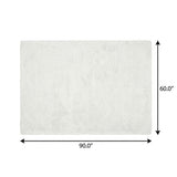 5' X 8' Gray And Charcoal Abstract Shag Washable Area Rug With UV Protection - HomeRoots - Flyclothing LLC