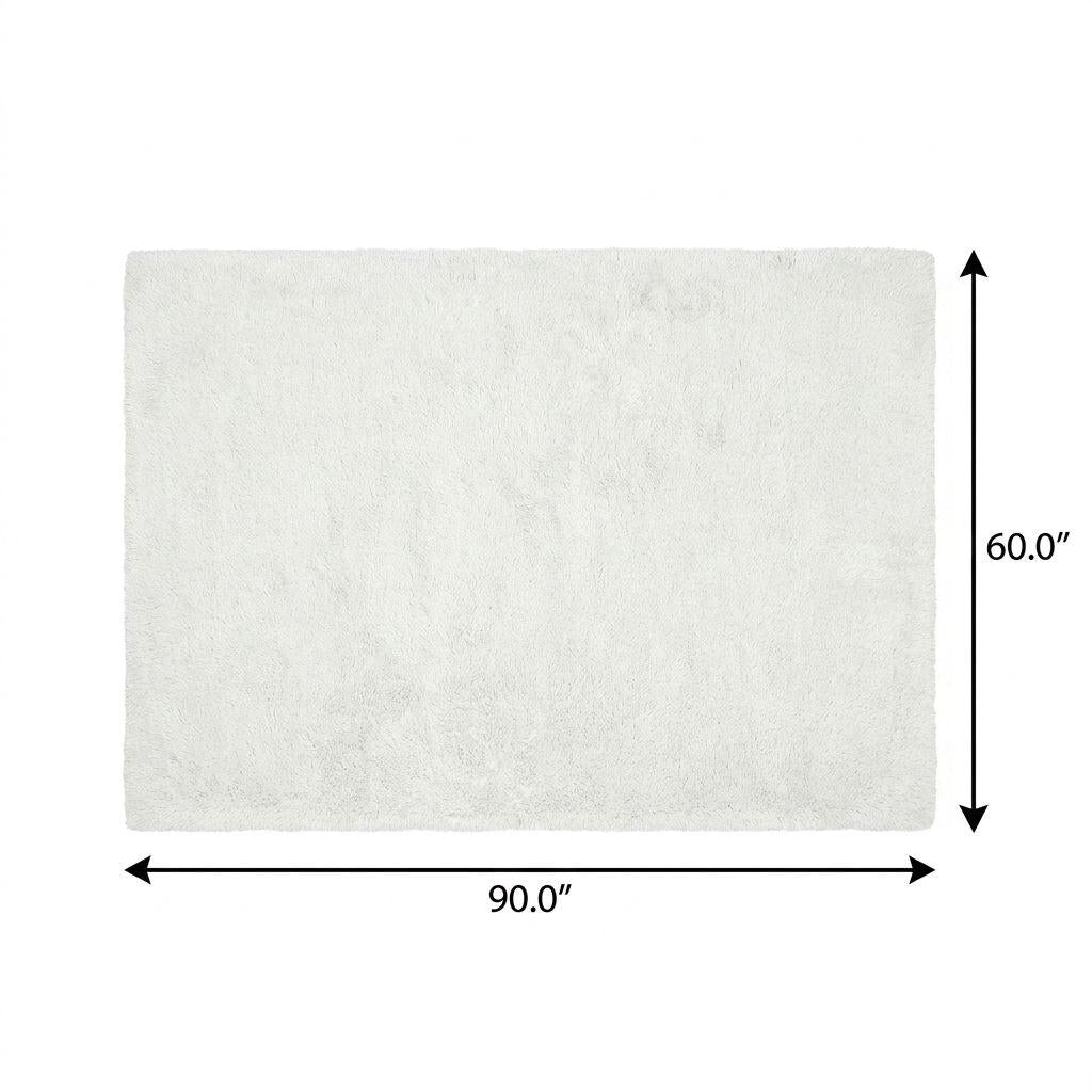 5' X 8' Gray And Charcoal Abstract Shag Washable Area Rug With UV Protection - HomeRoots - Flyclothing LLC