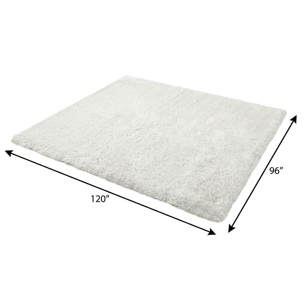 8' X 10' Gray And Charcoal Abstract Shag Washable Area Rug With UV Protection - HomeRoots - Flyclothing LLC