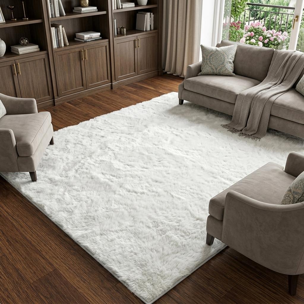 8' X 10' Gray And Charcoal Abstract Shag Washable Area Rug With UV Protection - HomeRoots - Flyclothing LLC
