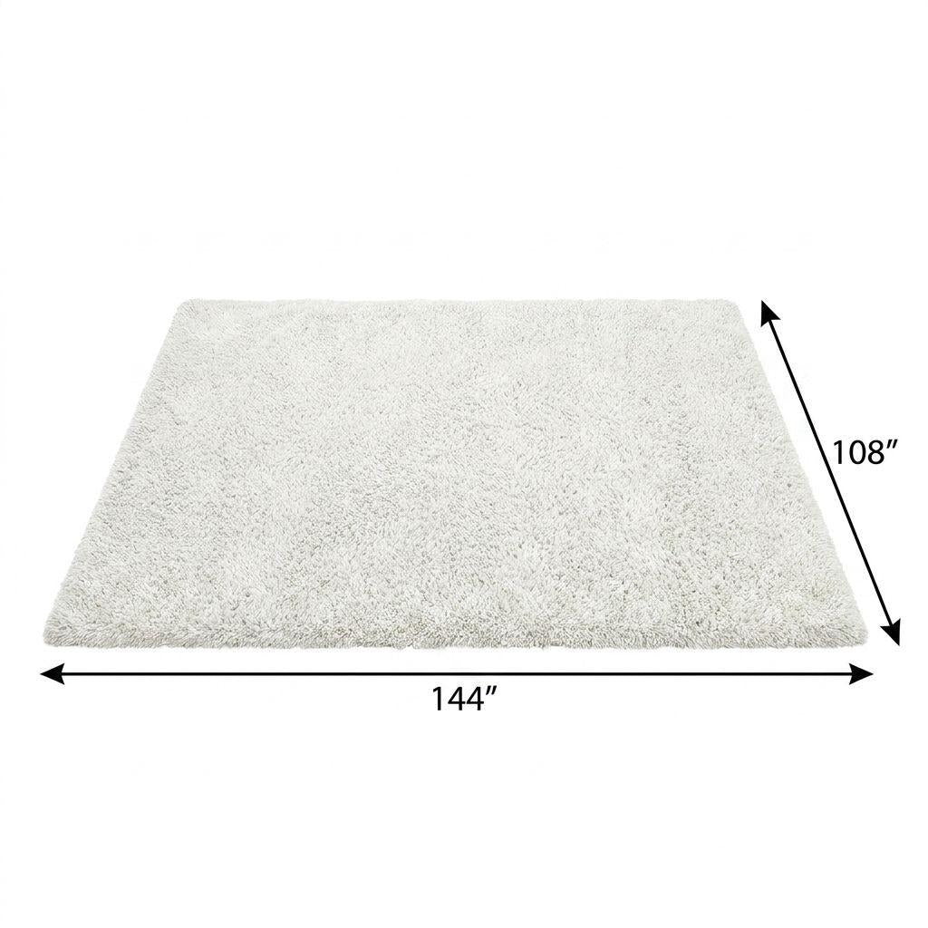 9' X 12' Gray And Charcoal Abstract Shag Washable Area Rug With UV Protection - HomeRoots - Flyclothing LLC