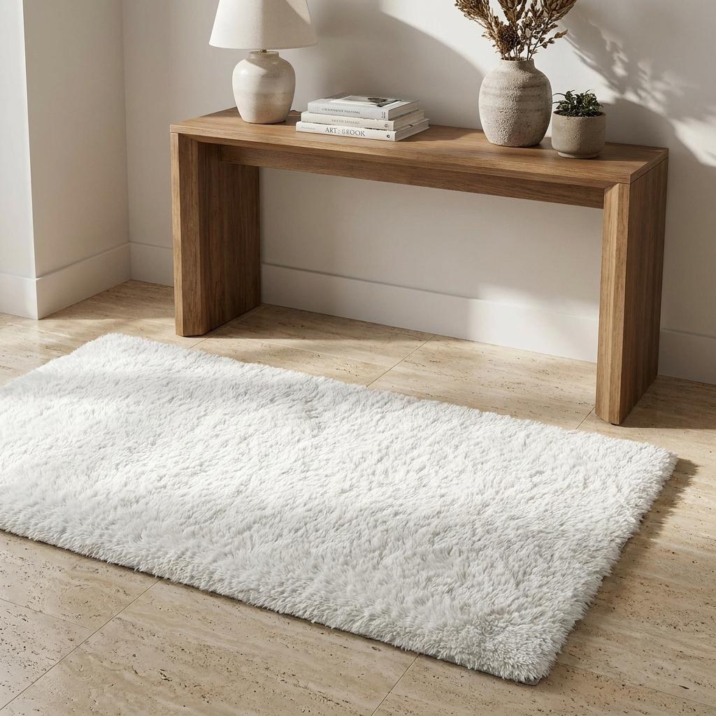 3' X 5' Beige And Gray Abstract Shag Washable Area Rug With UV Protection - HomeRoots - Flyclothing LLC