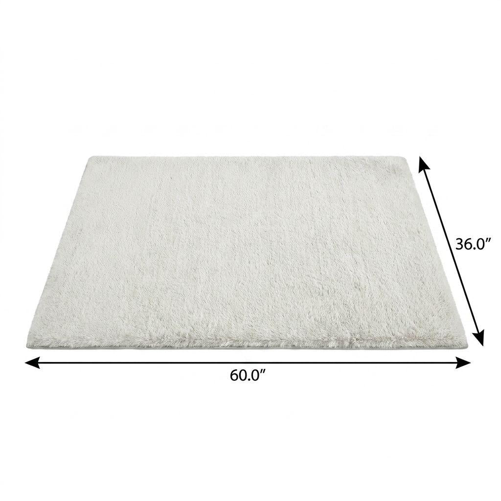 3' X 5' Green And Ivory Abstract Shag Washable Area Rug With UV Protection - HomeRoots - Flyclothing LLC