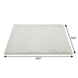 3' X 5' Green And Ivory Abstract Shag Washable Area Rug With UV Protection - HomeRoots - Flyclothing LLC