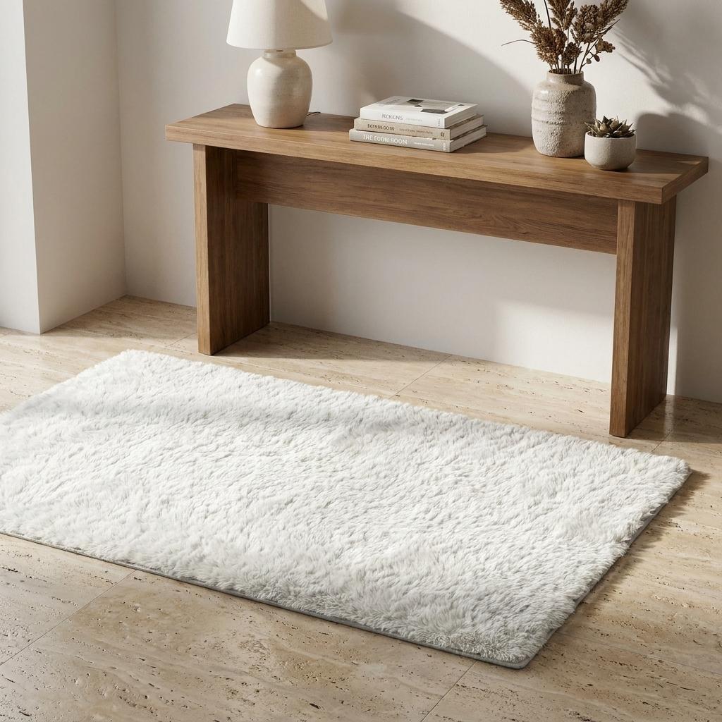 3' X 5' Green And Ivory Abstract Shag Washable Area Rug With UV Protection - HomeRoots - Flyclothing LLC