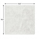 8' Beige And Gray Abstract Shag Washable Round Rug With UV Protection - HomeRoots - Flyclothing LLC