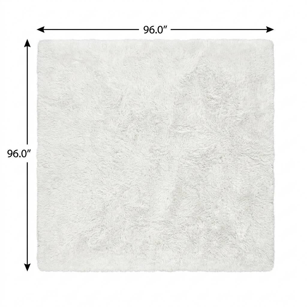 8' Beige And Gray Abstract Shag Washable Round Rug With UV Protection - HomeRoots - Flyclothing LLC