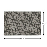 3' X 5' Gray And Charcoal Geometric Shag Washable Area Rug With UV Protection - HomeRoots - Flyclothing LLC