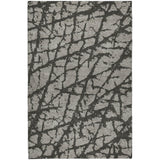 3' X 5' Gray And Charcoal Geometric Shag Washable Area Rug With UV Protection - HomeRoots - Flyclothing LLC