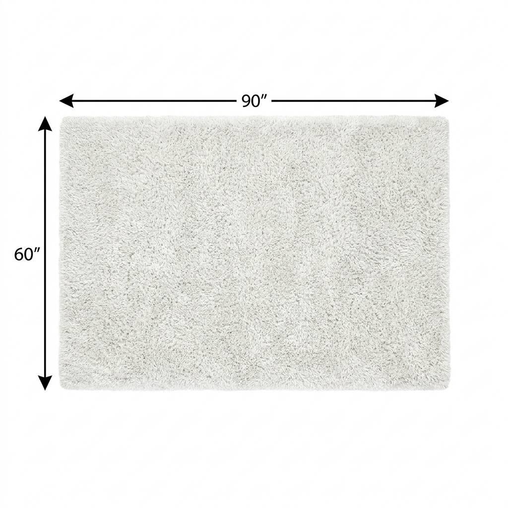 5' X 8' Green And Ivory Abstract Shag Washable Area Rug With UV Protection - HomeRoots - Flyclothing LLC