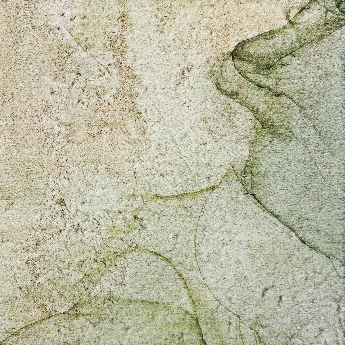 5' X 8' Green And Ivory Abstract Shag Washable Area Rug With UV Protection - HomeRoots - Flyclothing LLC