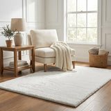 5' X 8' Green And Ivory Abstract Shag Washable Area Rug With UV Protection - HomeRoots - Flyclothing LLC