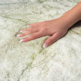 8' Green And Ivory Abstract Shag Washable Round Rug With UV Protection - HomeRoots - Flyclothing LLC
