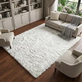9' X 12' Beige And Gray Abstract Shag Washable Area Rug With UV Protection - HomeRoots - Flyclothing LLC