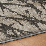 9' X 12' Gray And Charcoal Geometric Shag Washable Area Rug With UV Protection - HomeRoots - Flyclothing LLC