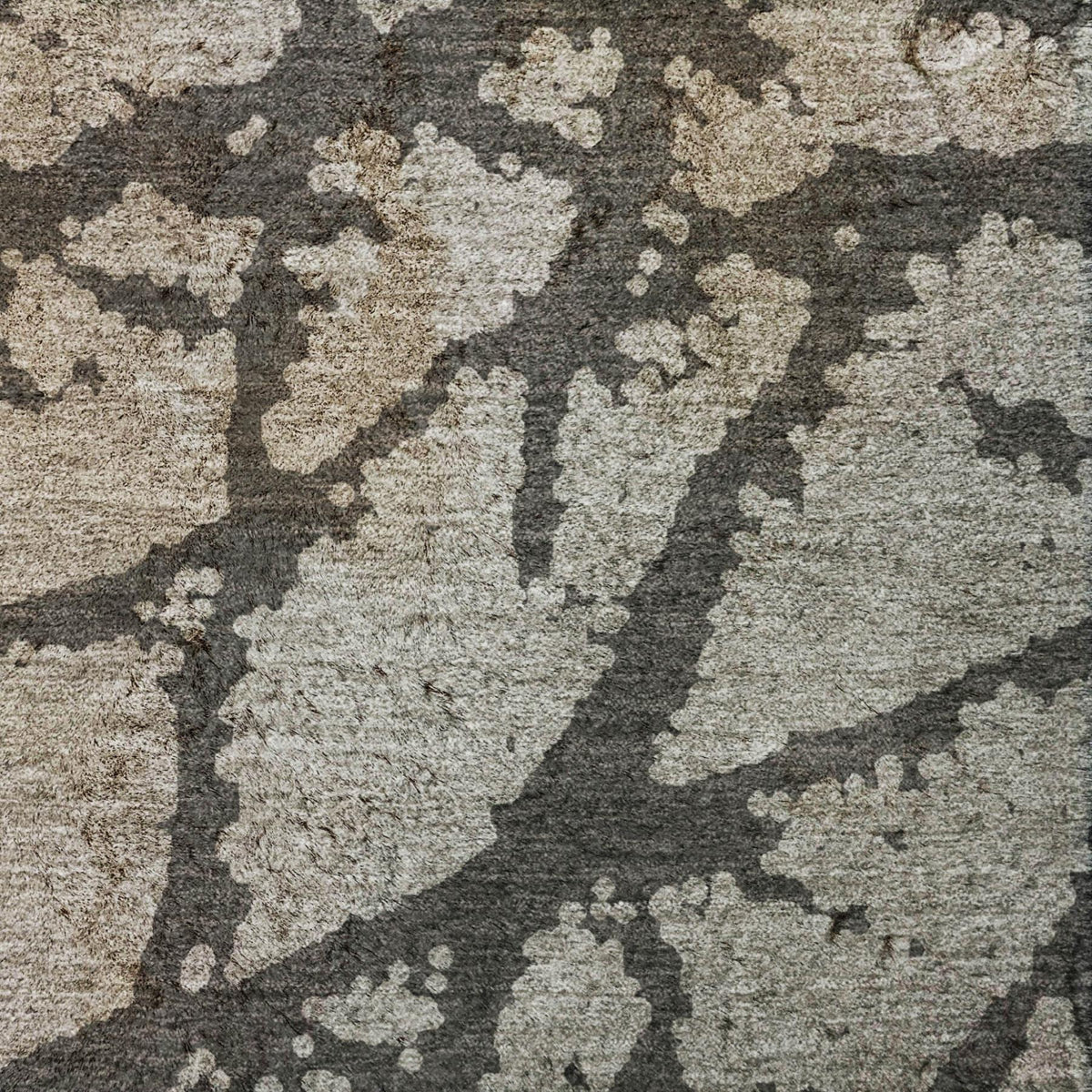9' X 12' Gray And Charcoal Geometric Shag Washable Area Rug With UV Protection - HomeRoots - Flyclothing LLC