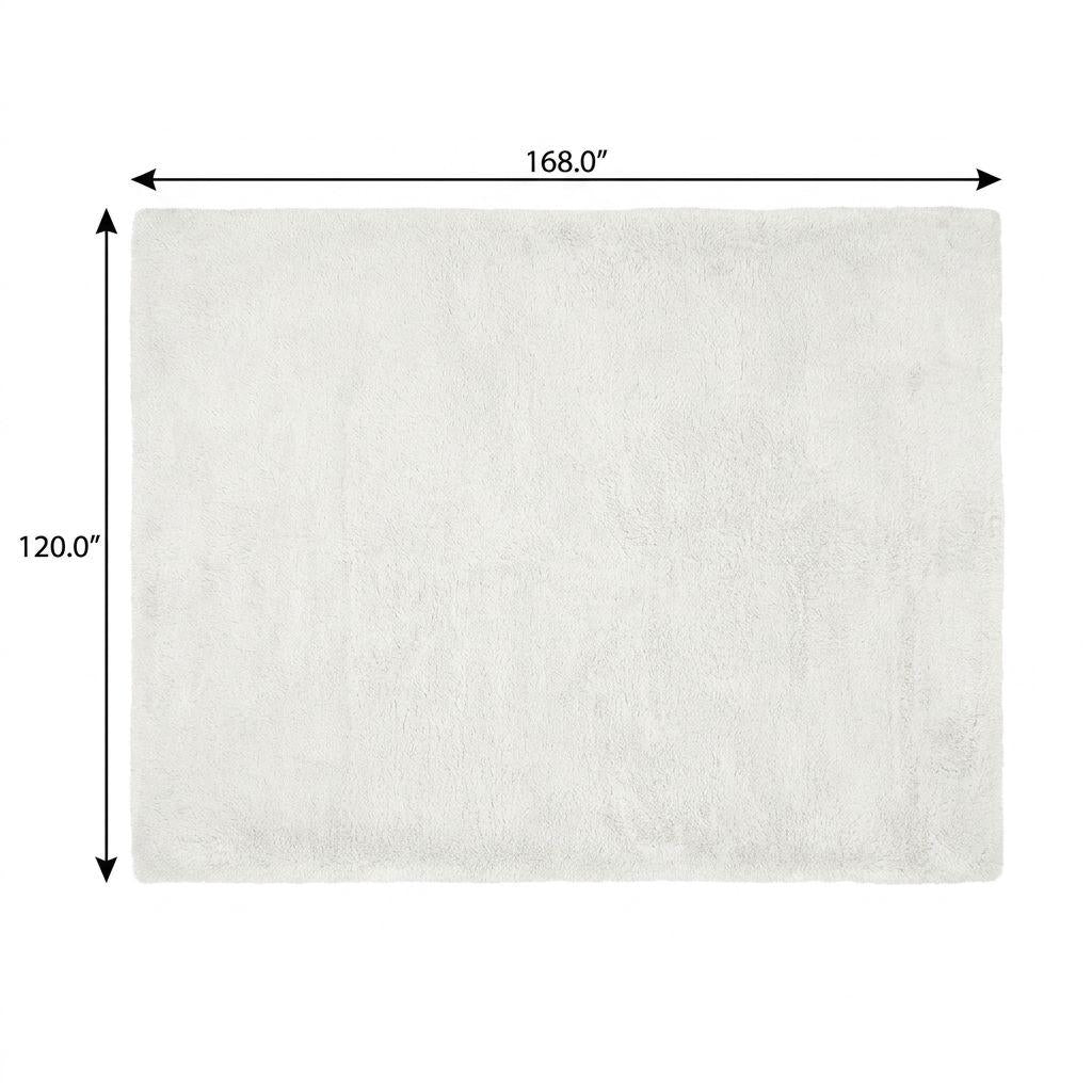 10' X 14' Green And Ivory Abstract Shag Washable Area Rug With UV Protection - HomeRoots - Flyclothing LLC