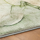 10' X 14' Green And Ivory Abstract Shag Washable Area Rug With UV Protection - HomeRoots - Flyclothing LLC