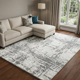 10' X 14' Green And Ivory Abstract Shag Washable Area Rug With UV Protection - HomeRoots - Flyclothing LLC