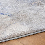 5' X 8' Blue And Denim Blue Abstract Shag Washable Area Rug With UV Protection - HomeRoots - Flyclothing LLC