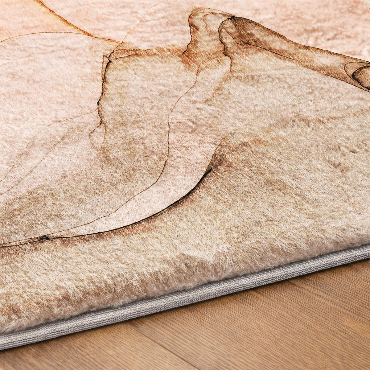 5' X 8' Orange And Peach Abstract Shag Washable Area Rug With UV Protection - HomeRoots - Flyclothing LLC