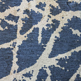 5' X 8' Navy Blue And Ivory Geometric Shag Washable Area Rug With UV Protection - HomeRoots - Flyclothing LLC