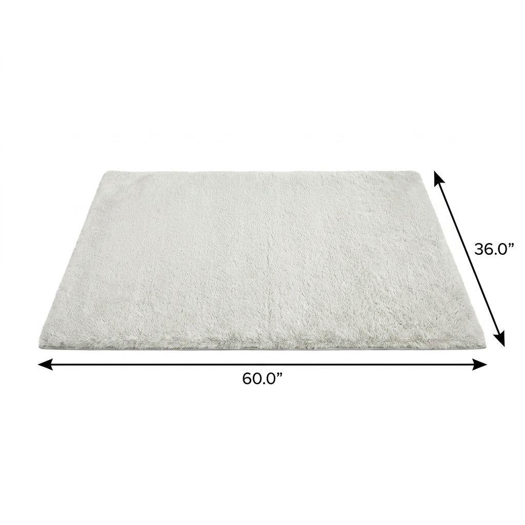 3' X 5' Gray And Charcoal Abstract Shag Washable Area Rug With UV Protection - HomeRoots - Flyclothing LLC
