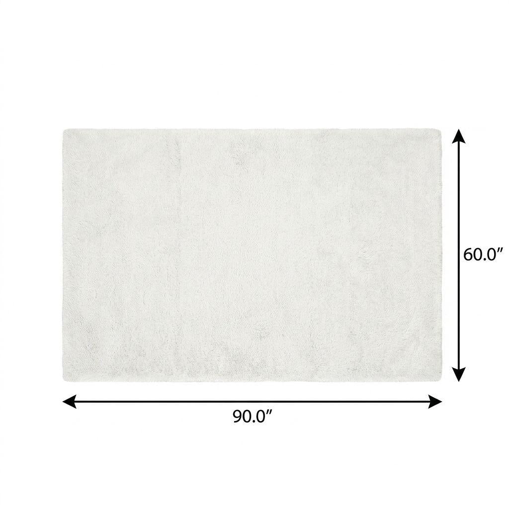 5' X 8' Gray And Charcoal Abstract Shag Washable Area Rug With UV Protection - HomeRoots - Flyclothing LLC