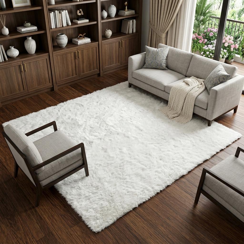 9' X 12' Orange And Peach Abstract Shag Washable Area Rug With UV Protection - HomeRoots - Flyclothing LLC