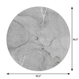 8' Gray And Charcoal Abstract Shag Washable Round Rug With UV Protection - HomeRoots - Flyclothing LLC