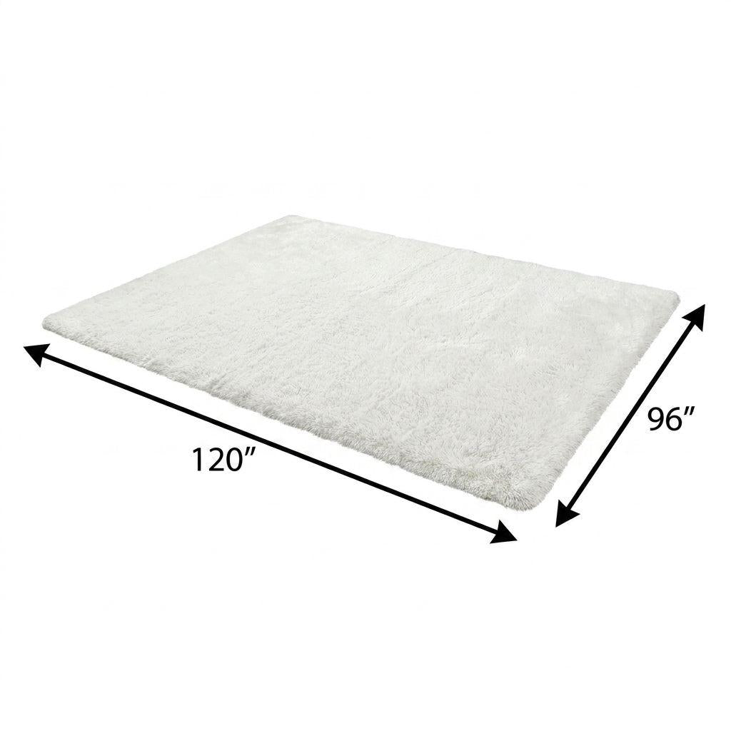 8' X 10' Gray And Charcoal Abstract Shag Washable Area Rug With UV Protection - HomeRoots - Flyclothing LLC